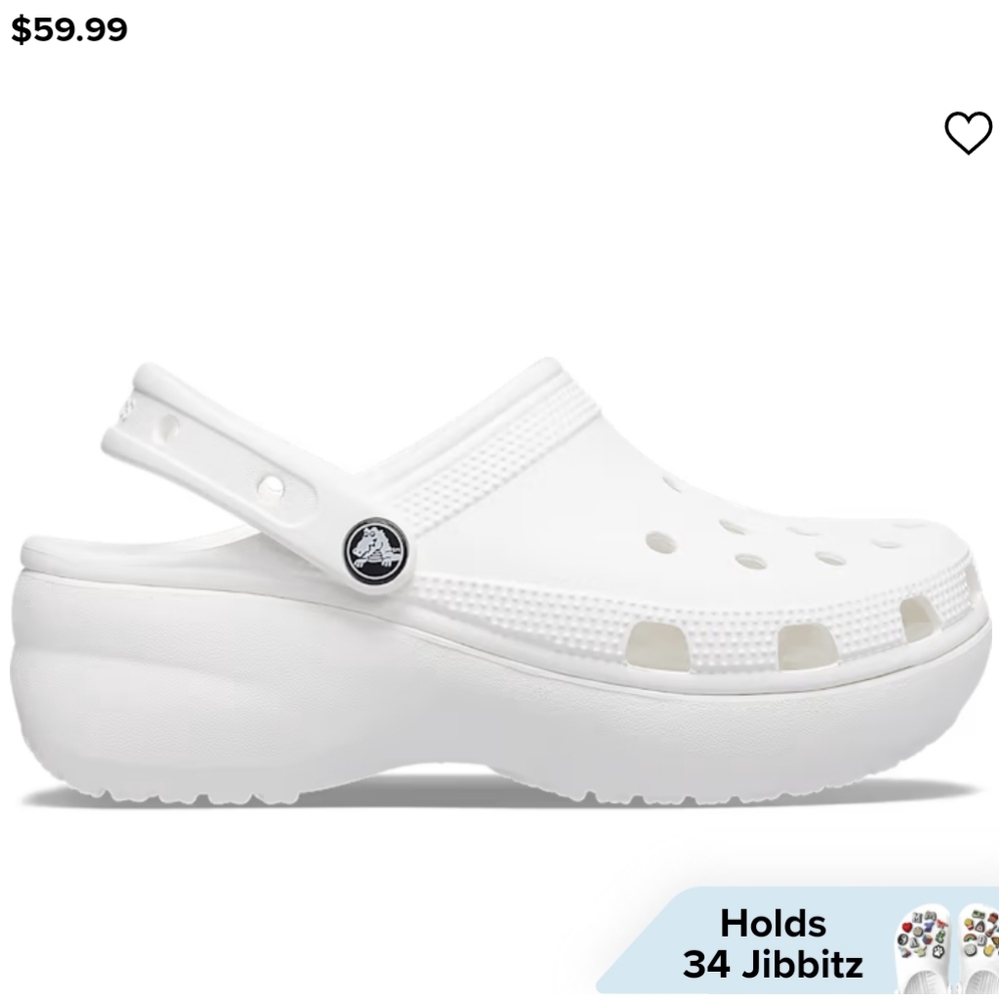 CROCS Platform Clogs Slip On Sandals Water Shoes Indoor Outdoor Mules
